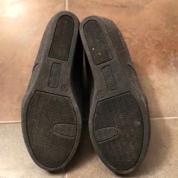 Attention, Grey Wedge Heel Boots, Size 6. - Picture 4 of 5